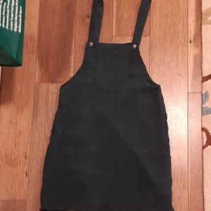 Forest green overall dress